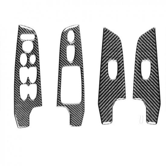 4 Pezzi Per Honda Civic 2006-2011 Copertura Trim Controllo Porta Interna in Fibra di Carbonio
