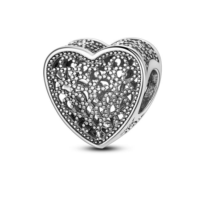 Charms Pendenti in Argento 925 Adatti per Braccialetti Fai da Te Terra Cuore Albero Stella Famiglia Fatima per Collane Pendenti