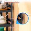 Kitchen Corner Pot Rack Shelf, Black, 3-Tier