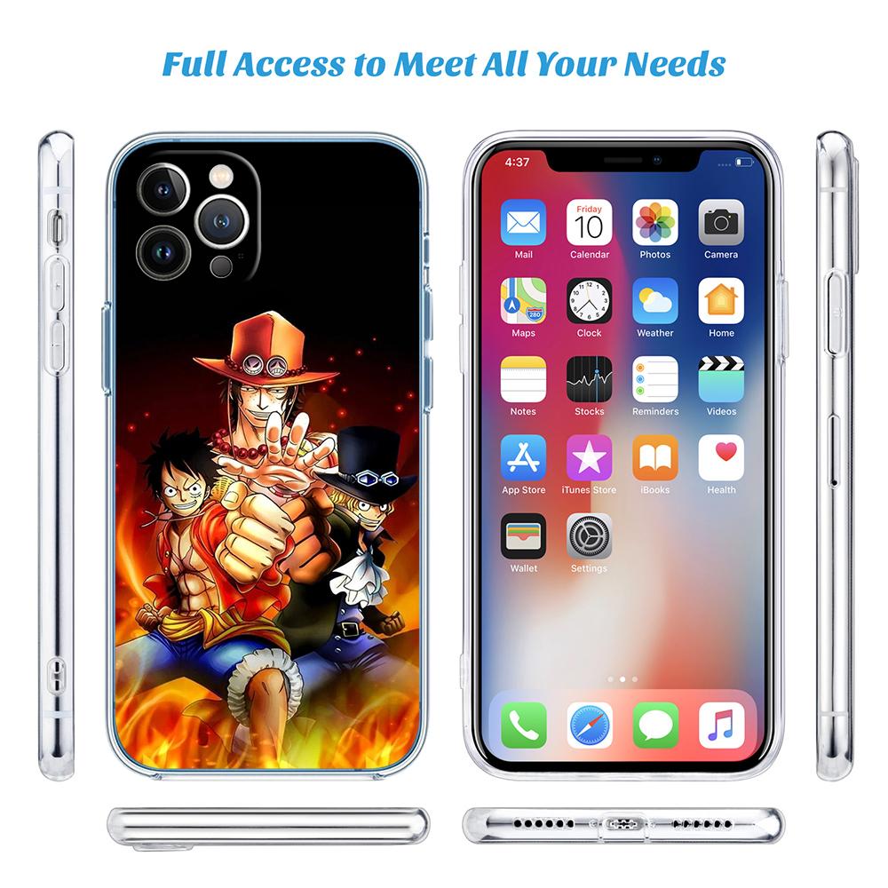 One Piece ACE Sabo Luffy Soft Shell Transparent Phone Case for Samsung Galaxy A04 A04S A14 A23 A34 A54 M23 M33 M52 M53