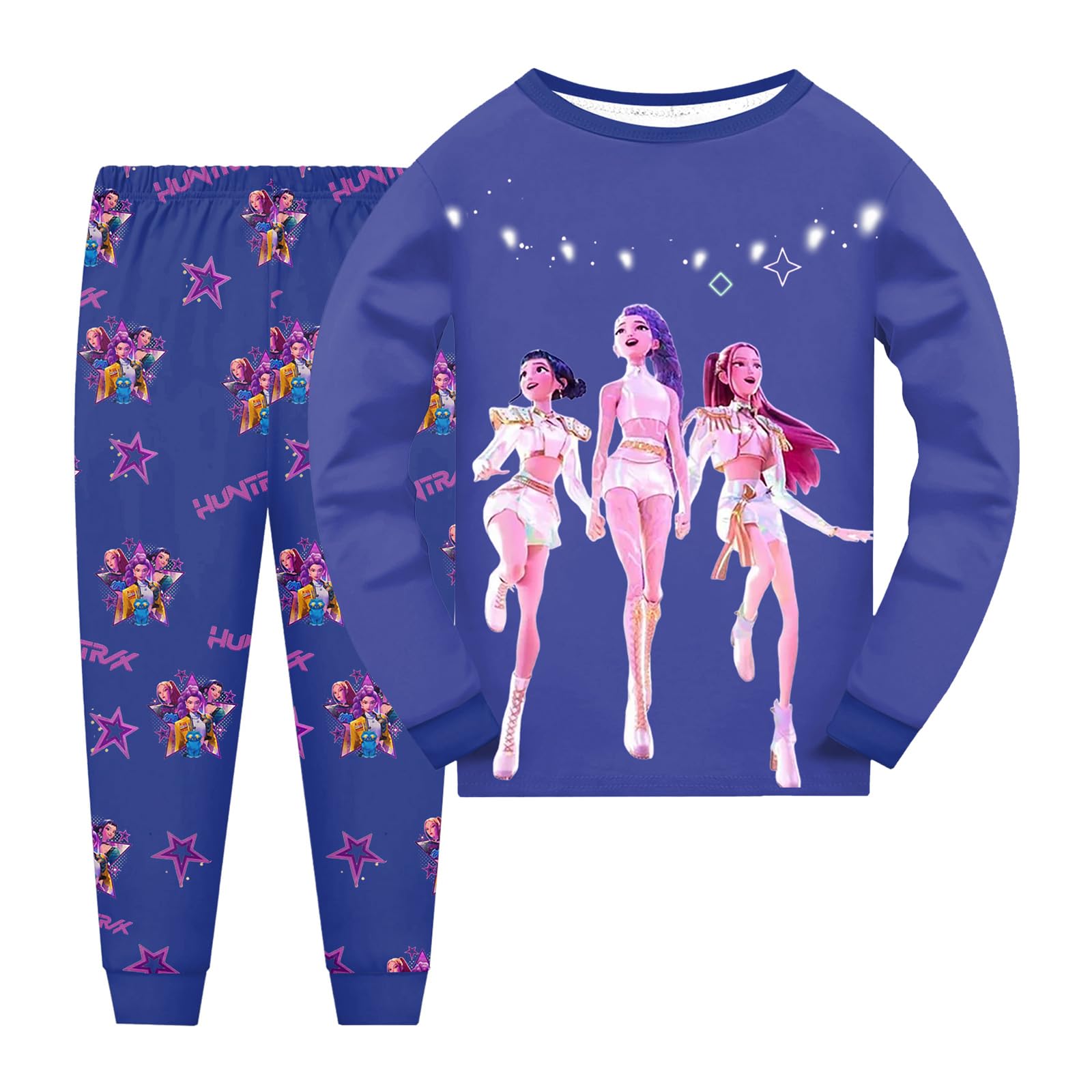 

Children s Fashion Suit Skirt Round Neck Long Sleeve Top Pants 150 синій