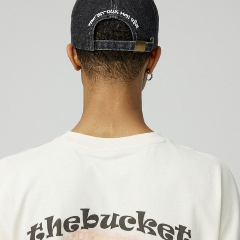MAGOODGAN Headwear 9317 Chain-Embroidered Black Denim Ballcap