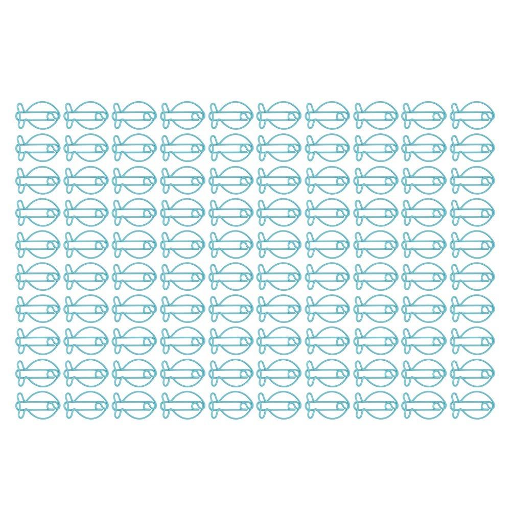 

100Pcs Fish Shaped Shaped Paper Clips Blue Small Paper Clips Fish Paper Clips Office 100 pcs