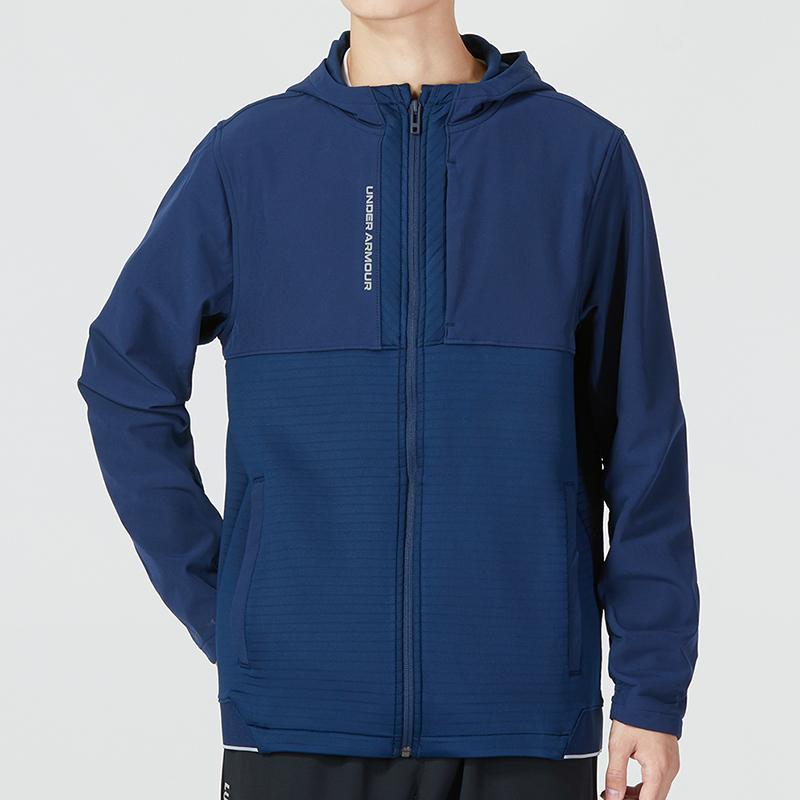 Under Armour Storm Daytona Fz Sports Casual Warm Hooded Jacket Men Jackets Blue 1373412-408