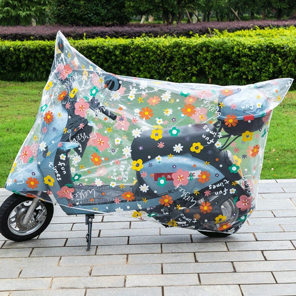 Cartoon Motorcycle Cover Waterproof Electric Bicycle Rain Cover  Electric Vehicle