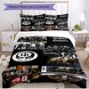 3pcs Duvet Cover Set (1*Duvet Cover + 2*Pillowcase, Without Core), Bohse Onkelz Print Soft All‑Season Bedding Set, Home Bedroom Decor Gift