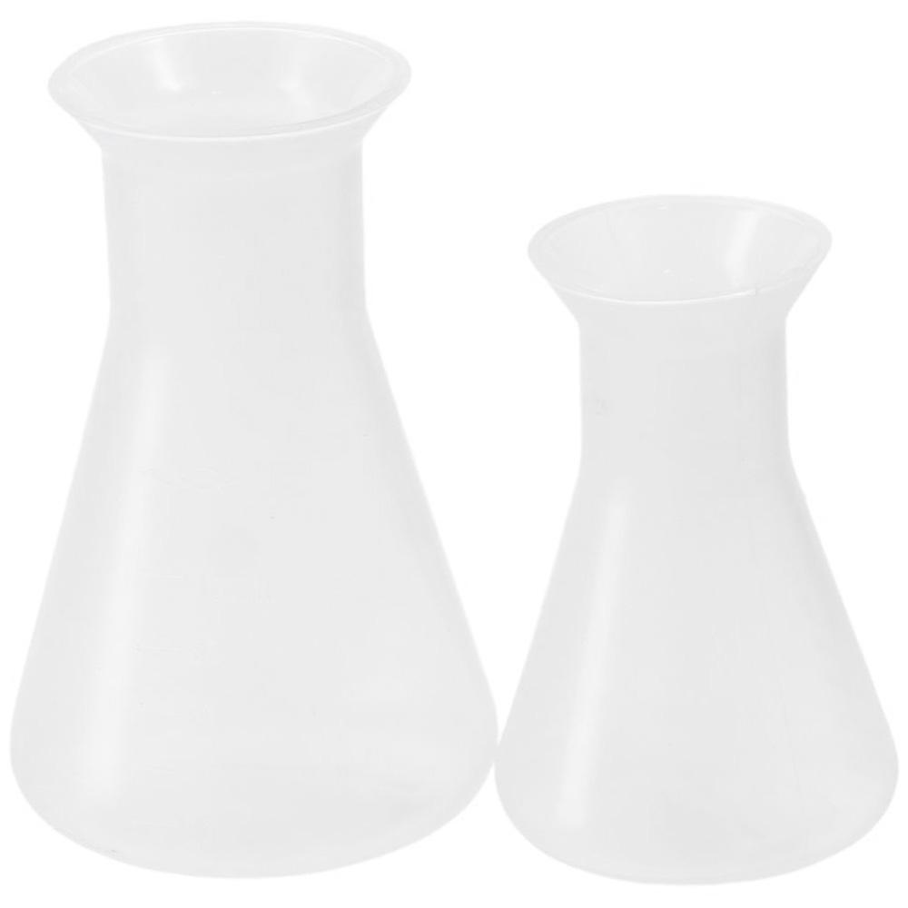 1/2Pcs Polypropylene Education Learning Tool 50ml 100ml Conical Bottles  Laboratory Chemical