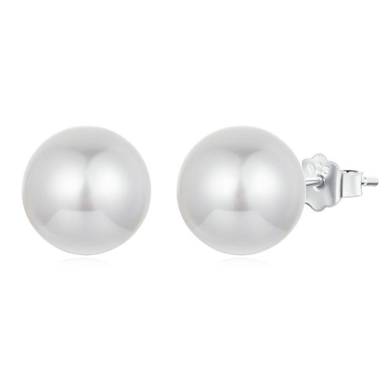 WOSTU Hot Fashion 100% 925 Sterling Silver Lucky Forever Circular Stud Earrings For Women Authentic Original Jewelry Gift
