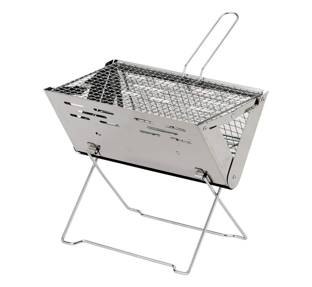 Takeda Corporation BBQ Silver Stainless Steel Compact Grill x x cm [Outdoor Stove, Folding] SUG21-30, 30.5 20.5 26.5