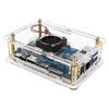 Orange Pi 5B Transparent Acrylic Case with Fan, WIFI, Bluetooth Receiver, and Orange Pi 5 Protection.