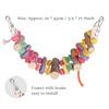 Wood Bird Pets Hanging Swing Color Activity Play Bridge Grinding Chew Bite Cage Toy for Parrot