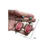 Medieval Retro Court Style Heavy Industry Pink Elephant Printing Stud Earrings High Quality Western Antique Earrings Medieval Earrings