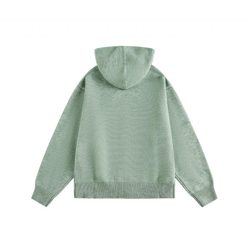 Unisex Oversized Knit Cardigan Hooded Sweater Casual Loose Fit Wear Teens Adults