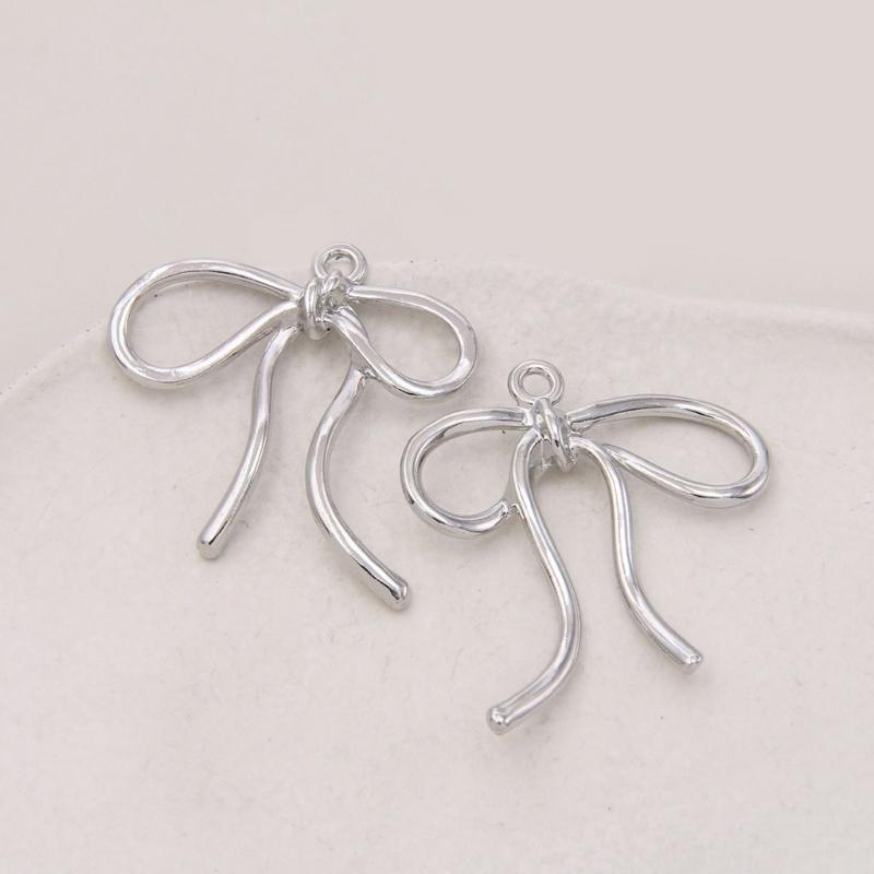 Unique Bowknot Shaped Metal Decorations Jewelry Making Part Earring Pendant Bracelet Necklace Pendant for Jewelry Making