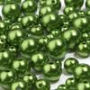 50-1000pcs Round ABS Imitation Pearl Beads Army Green Loose Spacer Beads With Hole For Jewelry Making DIY Bracelets Necklace