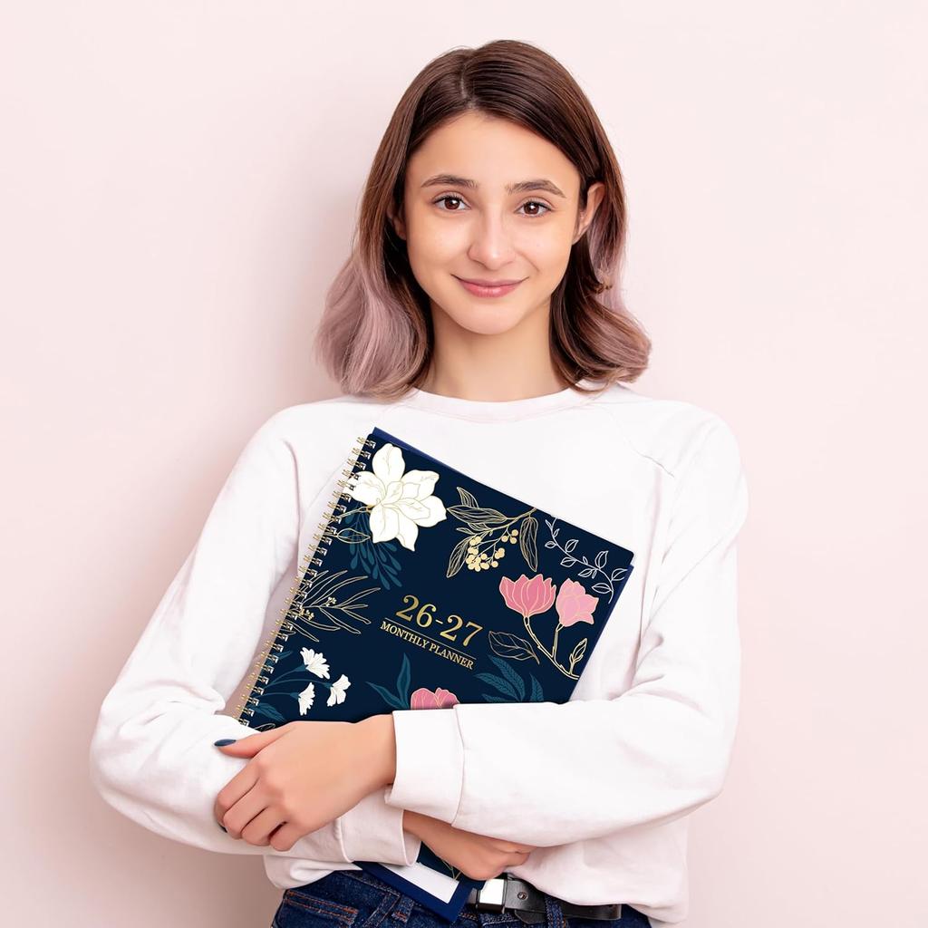 2026-2027 Monthly Planner/Calendar - Jan. 2026 - Dec. 2027, 9" x 11", Calendar Planner 2026-2027, 2 Year Monthly Planner, Tabs, 2-Size Pocket