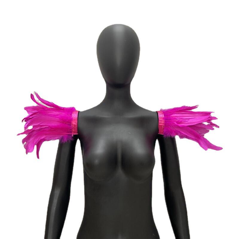 Gothic Halloween Masquerade Feather Shawl Costume Accessory