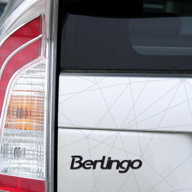 3D Auto Metal For Citroen Berlingo Badge Camper Van K9 M XL Chrome Silver Car Rear Trunk Emblem Sticker LOGO Decor Body Styling