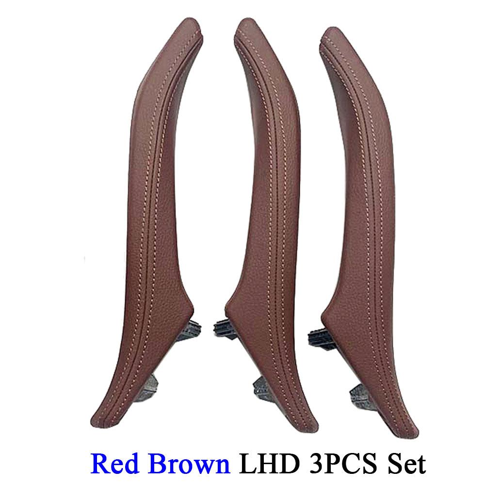 LHD RHD Car Inner Left Right Door Pull Handle Leather Assembly Set Trim Replacement for BMW 5 Series F10 F11 F18 520 523 525