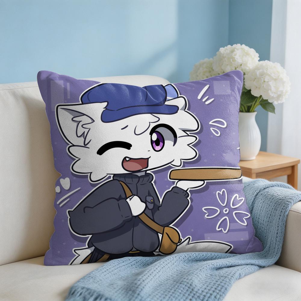 BBoykisser Silly Cat Cute Cushion Cover Square Pillow Bedroom Sofa Leisure Comfort Living Room Home Decoration X