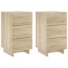 Nightstand 2 Pcs Sonoma Oak 33.5 X 34.5 X 60 Cm