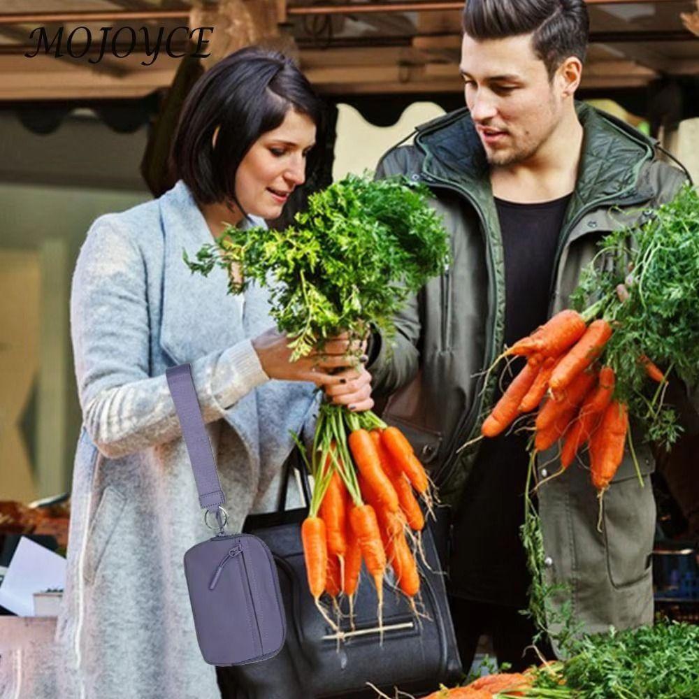 With Wrist Strap Mini Coin Bag Card Slots Women Wrist Wallet Unique Women's Keychain Wallet  Unisex