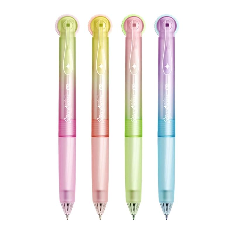 

4PCS Gear Inspired Gel Inks Pen 0.5MM Retractable Gel Pen Quick Dry Refillable Journaling Pens for Writing Note Taking