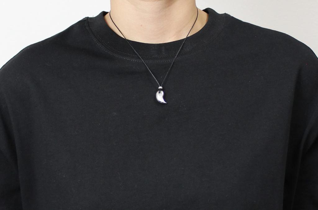 Gibeon Magatama Pendant Space Karen Natural Power Small Choker, Meteorite, Silver, Stone, Stone,