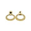 Earrings - LUXENTER - Noraf - Onyx - 18k Yellow Gold Finish - Bohemian Style