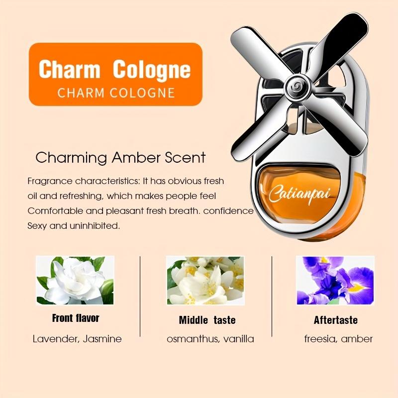 Car Air Freshener with Long-Lasting Perfume Fragrance Vent Clip-On Fan-Shaped Decorative Air Freshener