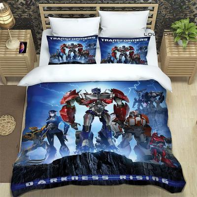 Bedding Set Luxury Birthday Gift T-Transformers Cartoon Bedding Sets Exquisite Bed Supplies Set Duvet Cover Bed Comforter Set