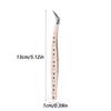 Stainless Steel Curved Stickers Tweezers High Precision Cartoon False Eyelash Tweezers Anti-static Lashes Extension Tweezer