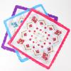 6Pcs/Pack Floral Women Handkerchiefs Cotton Flower Random Color Women Hand Towel 29*29cm