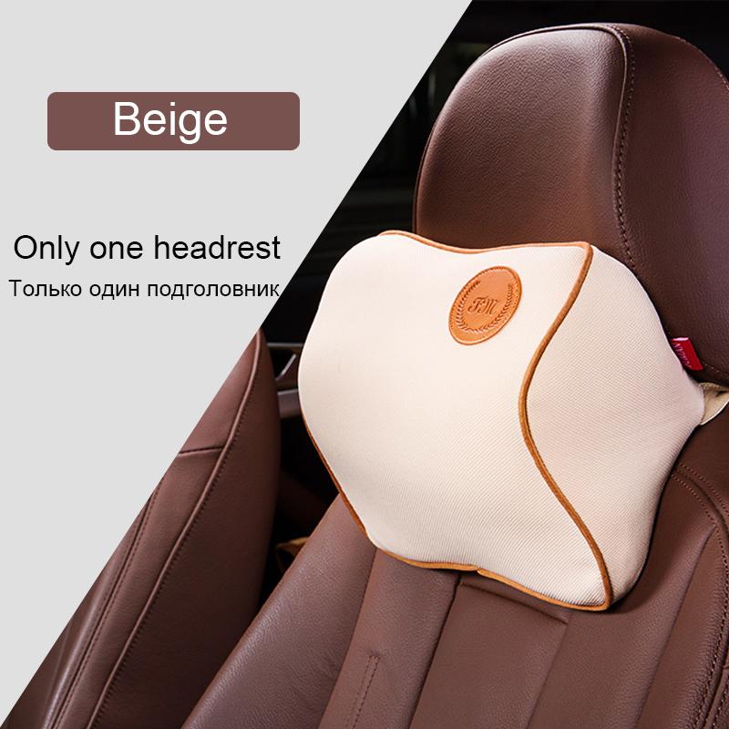 Car Seat Neck Headrest Pillow Cushion Comfort Breathable Memory Foam Pad Back Support Lumbar Protector Universal Car