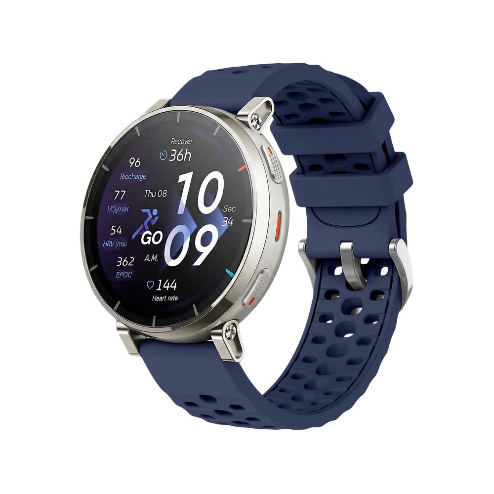 20mm Official Style Silicone Watch Strap for Amazfit Active 3 Premium Sports Breathable Watch Strap  for Amazfit Active 3 Premium