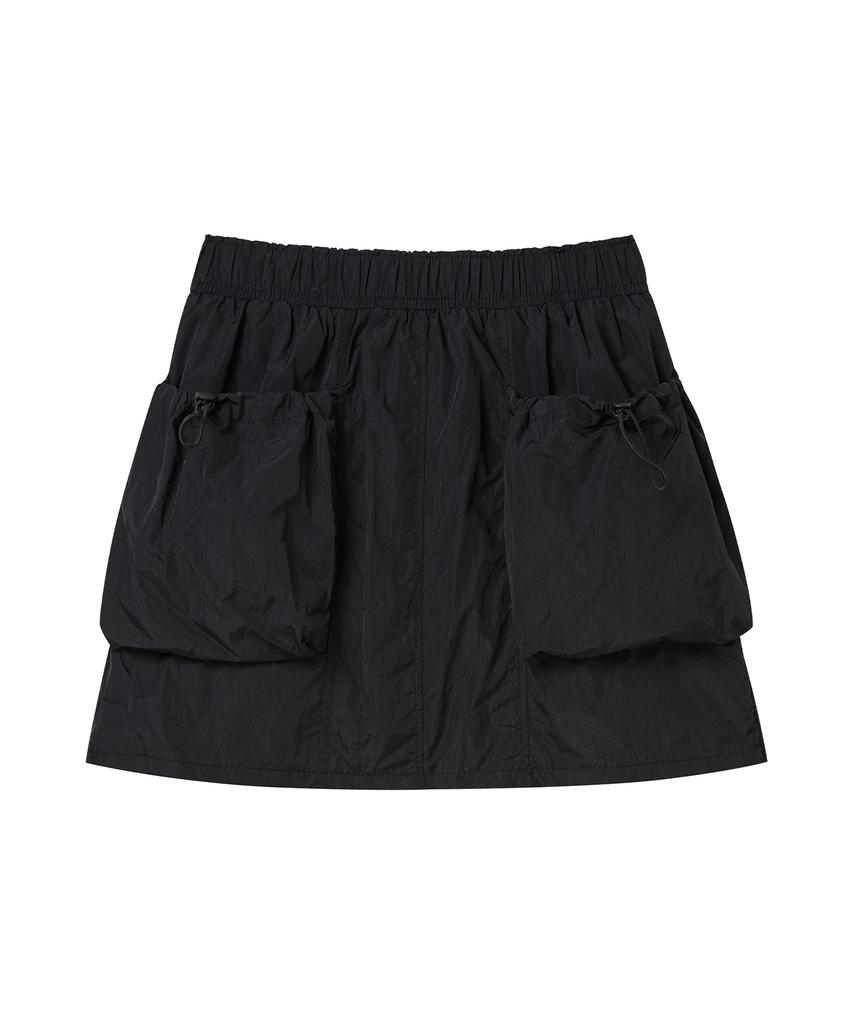 AWESOME STUDIO Nylon Cargo Mini Skirt Light Khaki