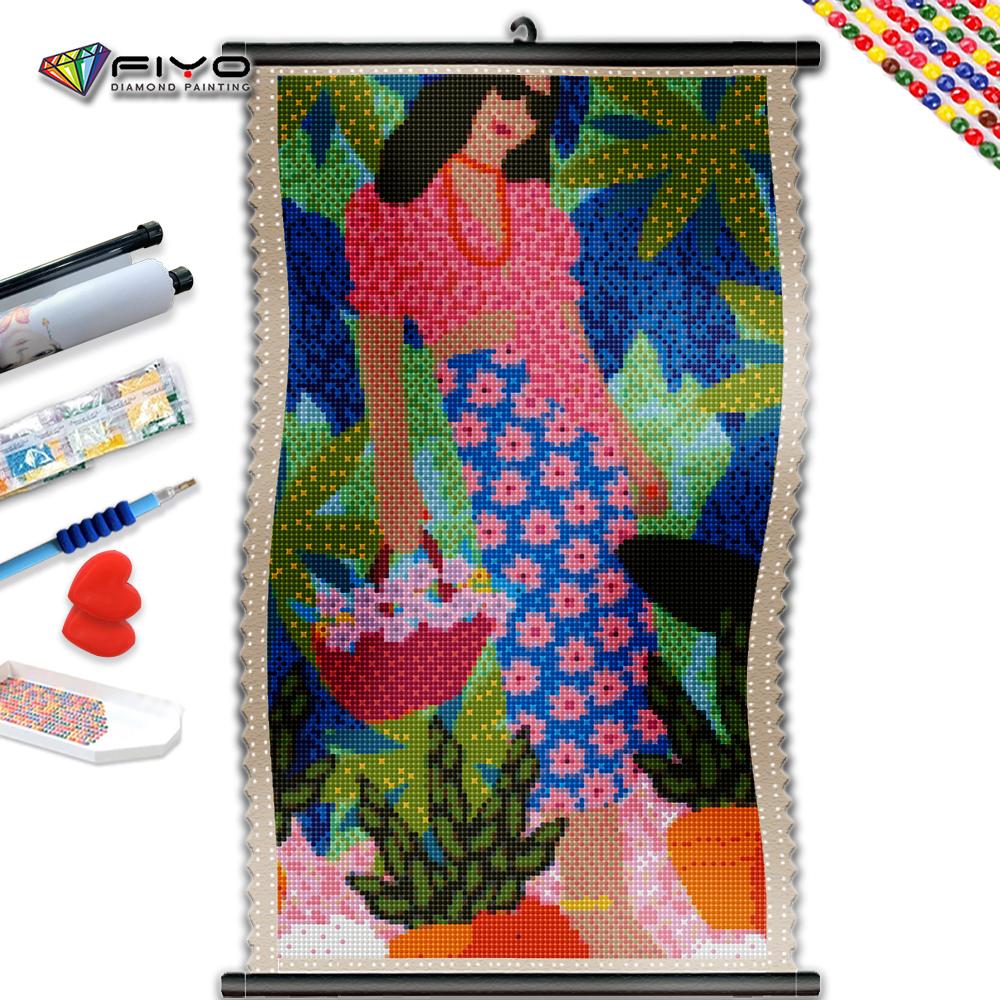 

5D DIY Рамка Алмазная картина Абстрактная девушка Полная мозаика Мультфильм Искусство Портрет Вышивка Картина Стразы Подарок ручной работы