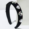 Cross-border European American Valentine's Day Alloy Pearl Peach Heart Diamond Sweet Elegant Hair Band Headband Festival Dating