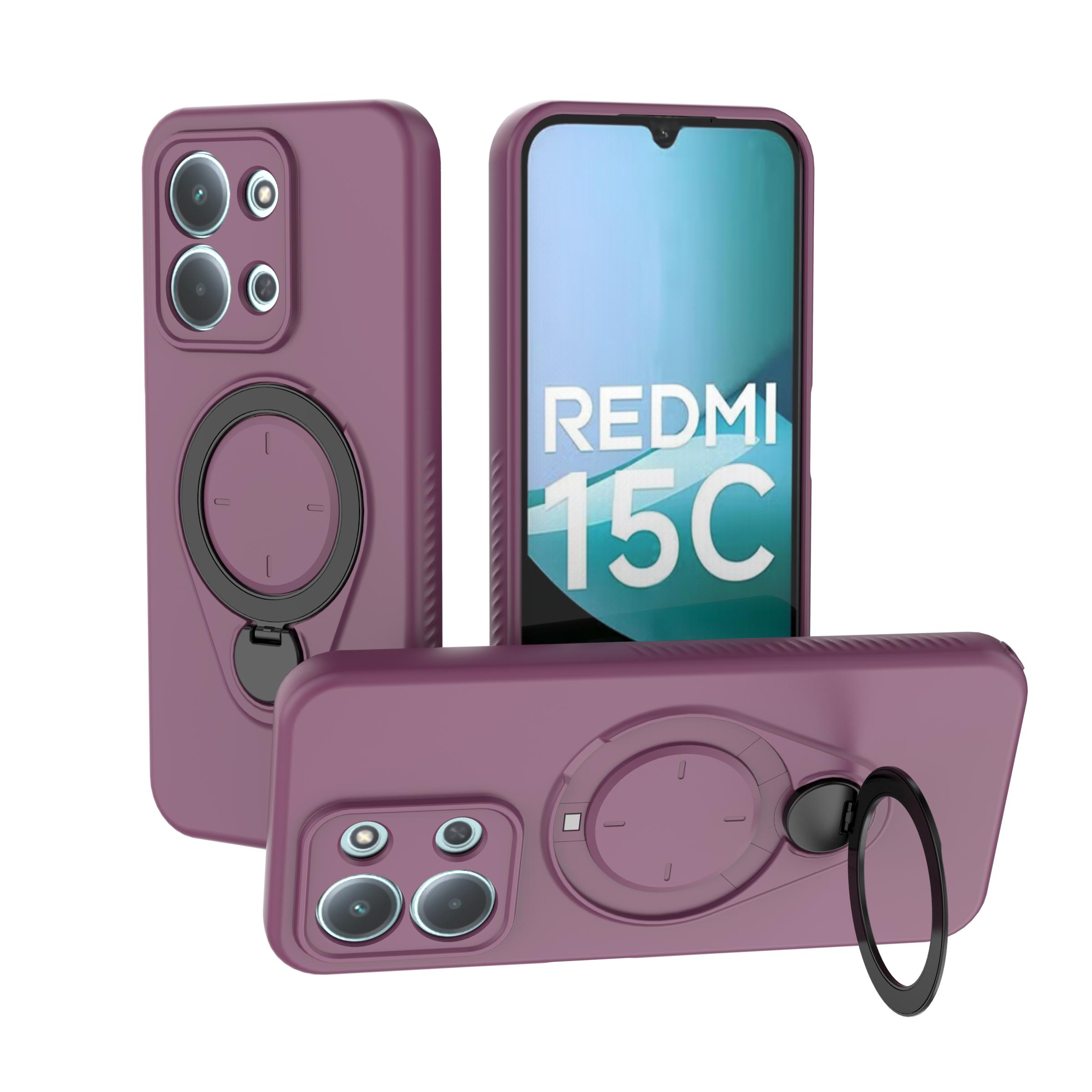 

Магнитный чехол-подставка с вращением на 360° для Redmi 15C 4G 5G Redmi 15 Note 15 Защитный чехол-броня с защитой от ударов, поддерживает беспроводную зарядку Redmi 15 5G (169mm)