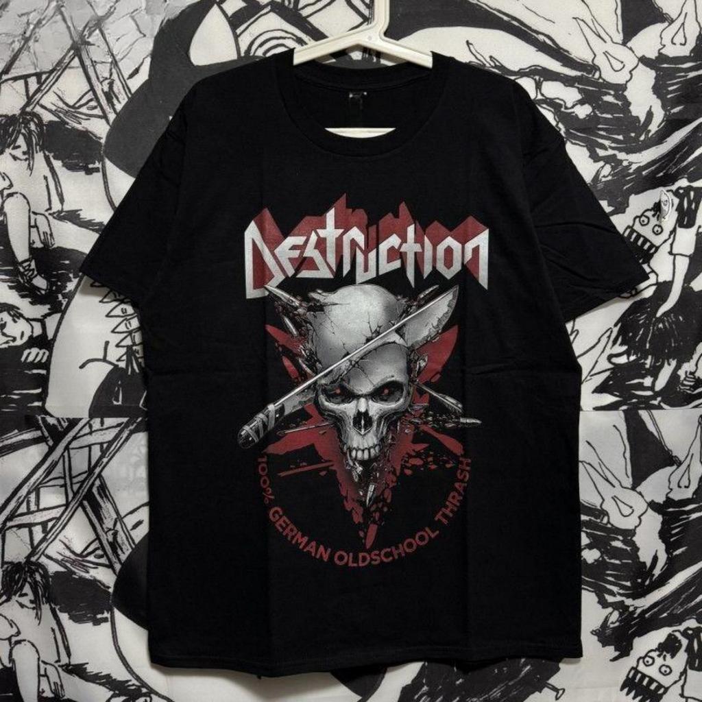 Deutsches Thrash Metal Band Destructions Baumwoll Rock T-Shirt für Männer und Frauen
