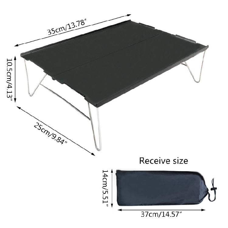 Kleiner Faltbarer Picknick Reise Camping Klappbarer Aluminiumtisch für Outdoor Wandern