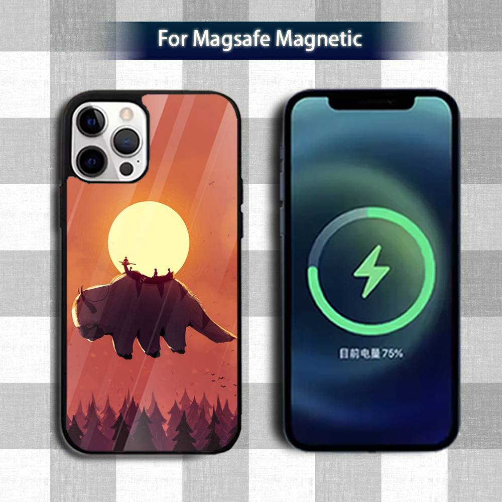 A-Avatar A-Appa AangS Phone Case For iPhone 13,12,15,17,11,16,14,Pro,Max,Plus,Mini,Magsafe,Magnetic Wireless Charging Case