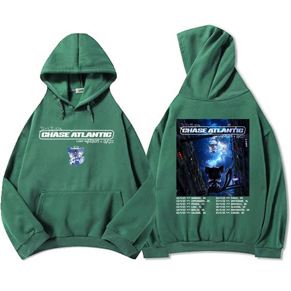 2026 UK and Europe 'Lost In Europe' Arena Tour Hoodies Chase Atlantic Graphic Sweatshirts Hooded Men/Women Clothes Hip Hop Hoody