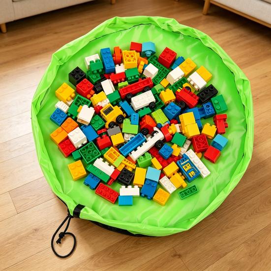 Spielzeug-Aufbewahrungstasche mit Kordelzug, wasserdicht, große Kapazität, Organizer für Spielzeug, Puzzles, Bausteine, Strand, Pool, Badespielzeug