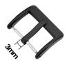 BISONSTRAP Stainless Steel Watch Buckle Replacement Clasp for Universal Includes Installation Matte Black Watches, Tool,