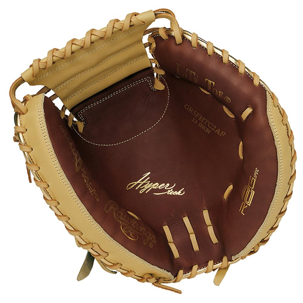 Rawlings HYPER TECH COLOR SYNC GR5FHTC2AF Baseball 33 Throw Glove, Soft, Catcher's, Brown/Camel, inches, Right-Handed