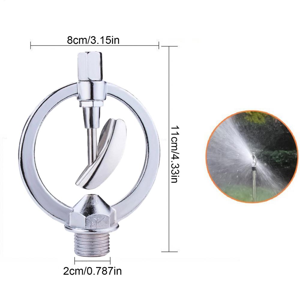 360 Degree Rotation Sprinkler Head Watering System with Nozzle Garden Watering Lawn Garden Watering Irrigation Supplies