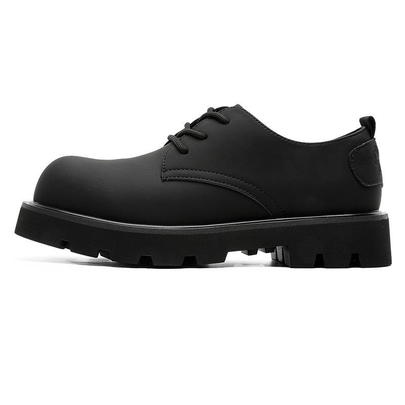 Men Thick Soles Low-cut Rhubarb Boots Soft Soles Non-slip Fashionable Men's Shoes