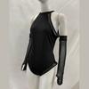 European and American Spring and Summer Layered Hanging Neck Sleeveless Sexy Beach Style Jumpsuit