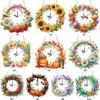 2D/Flat DIY Diamond Painting Set Clock Hanging Diamond Art Kits Rhinestone Diamond Art Clock Wall Pendants Wall Door Decoration